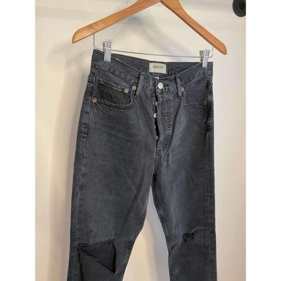 AGOLDE Riley High Rise Straight Crop Distressed - Picture 5 of 9